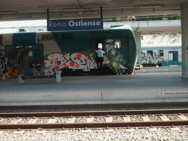 Graffiti Train in Rome - Photo by COLLECTOR - Freo, Rome, Italy (2010)