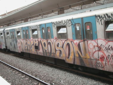 Graffiti Train in Rome - Photo by COLLECTOR - Mister, Poison, Poison (2004)