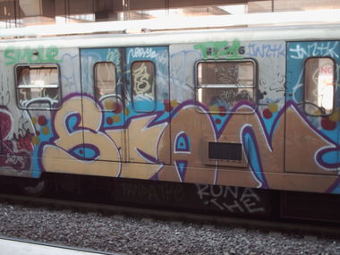 Graffiti Train in ROME - Photo by COLLECTOR - Rome, Italy, Stan