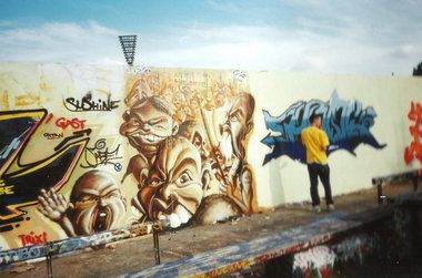 Graffiti Wall in Berlin - Photo by COLLECTOR - Lake, CAF, Berlin (2000)