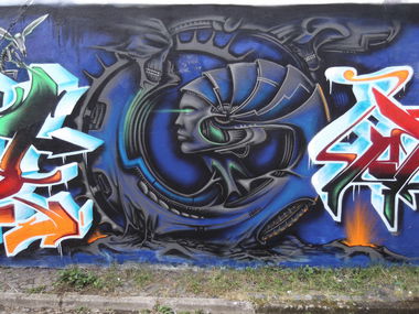 Graffiti Wall in Braunschweig - Photo by COLLECTOR - Monk, Braunschweig, Germany (2012)
