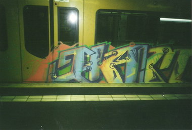 Graffiti Train in Berlin - Photo by COLLECTOR - Ham, Berlin (2003)