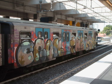 Graffiti Train in Rome - Photo by COLLECTOR - Crok, THE, Rome (2012)