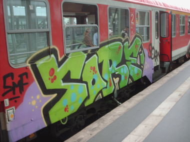 Graffiti Train in Hannover - Photo by COLLECTOR - Sore, SMF, Hannover (2011)