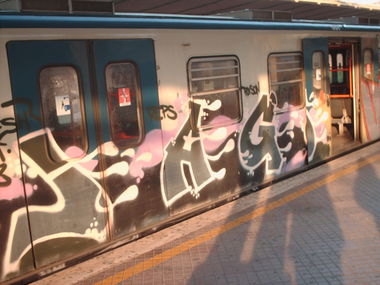 Graffiti Train in ROME - Photo by COLLECTOR - Rome, Italy
