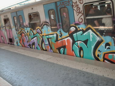 Graffiti Train in Rome - Photo by COLLECTOR - Runa, Rome, Italy (2012)