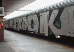 Graffiti Train in Rome - Photo by COLLECTOR - Renok, Rome, Italy (2011)