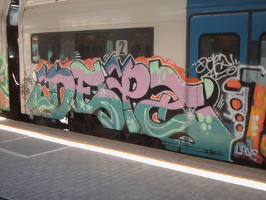 Graffiti Train in Rome - Photo by COLLECTOR - Depz, Rome, Italy