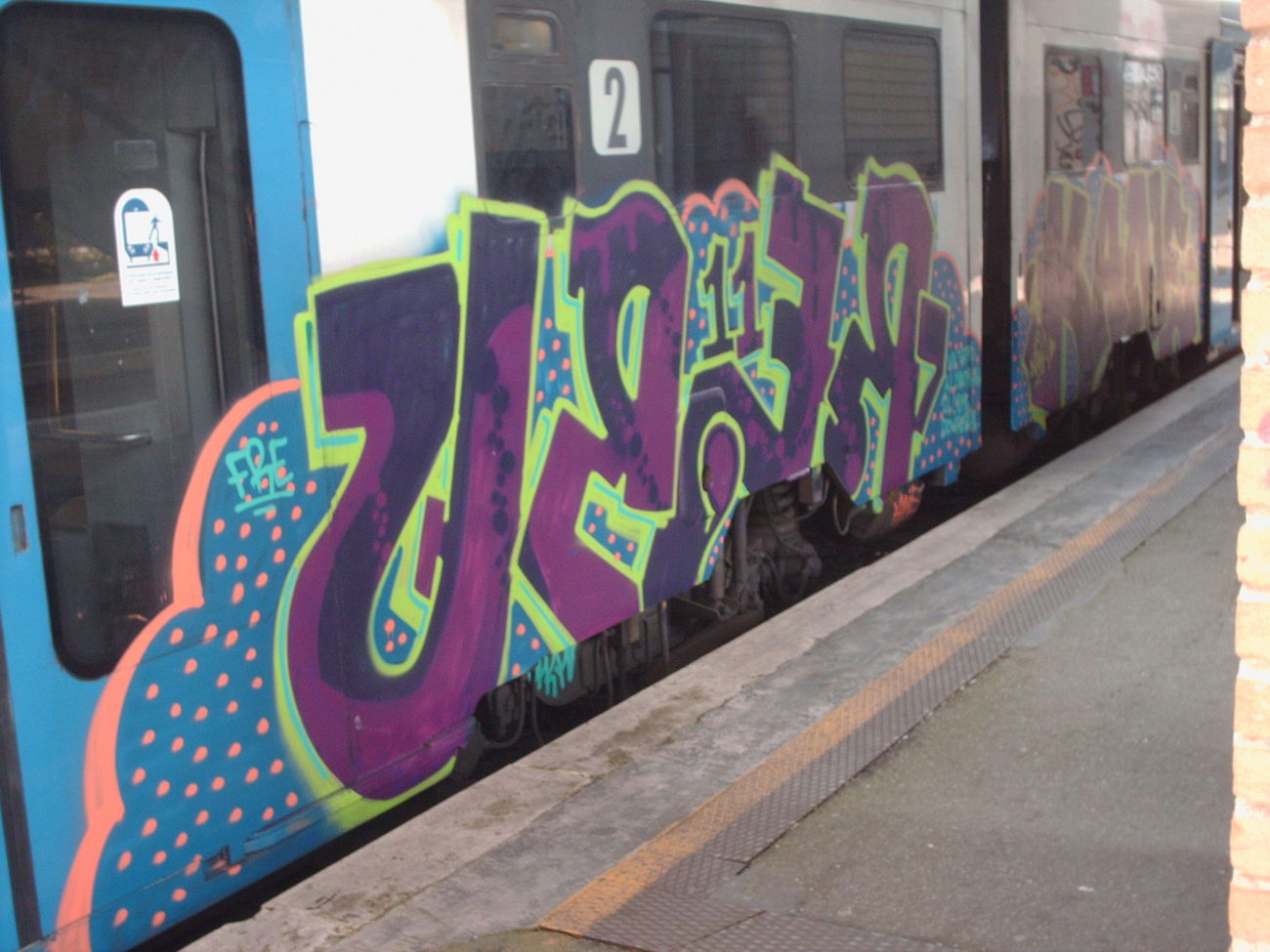 Graffiti Train in Rome - Photo by COLLECTOR - Rebu, Rome, Italy (2011)