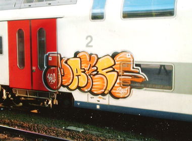 Graffiti Train in Brussel - Photo by COLLECTOR - Maree, Brussel, Bruxelles (2007)