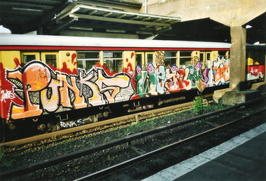 Graffiti Train in Berlin - Photo by COLLECTOR - Punks, Weyna, Booze (2003)