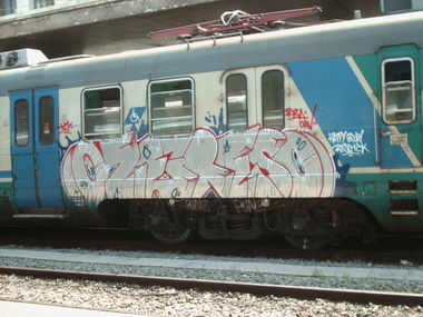 Graffiti Train in Rome - Photo by COLLECTOR - RBA, OAV, Rome (2012)