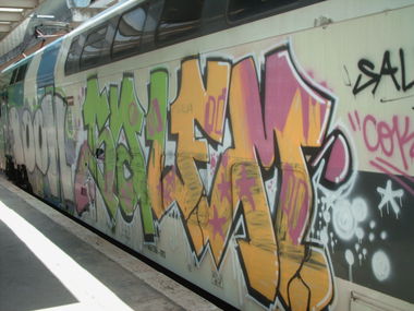 Graffiti Train in Rome - Photo by COLLECTOR - Salem, Rome, Italy