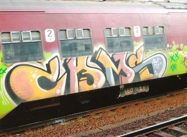 Graffiti Train in Brussel - Photo by COLLECTOR - Cams, Brussel, Bruxelles (2009)