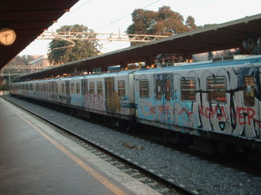 Graffiti Train in ROME - Photo by COLLECTOR - Rome, Italy