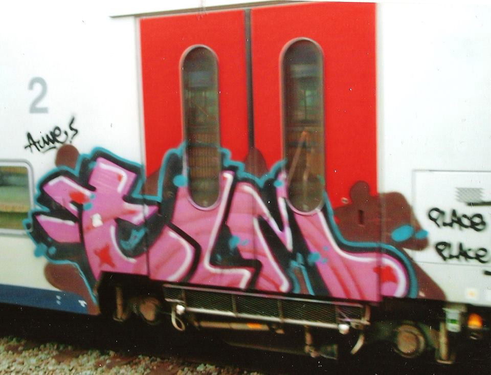 Graffiti Train in Brussel - Photo by COLLECTOR - TLM, Brussel, Bruxelles (2009)