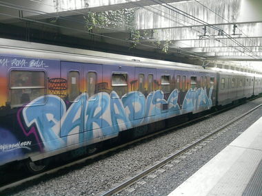 Graffiti Train in Rome - Photo by COLLECTOR - Paradise, City, Rome (2013)