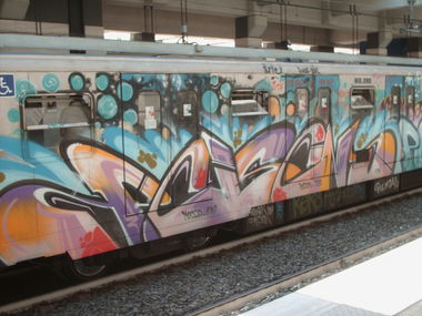 Graffiti Train in Rome - Photo by COLLECTOR - Poison, Rome, Italy (2011)
