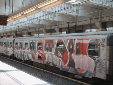 Graffiti Train in Rome - Photo by COLLECTOR - Stan, Rome, Italy (2012)