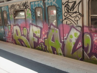 Graffiti Train in Rome - Photo by COLLECTOR - Real, Rome, Italy (2012)