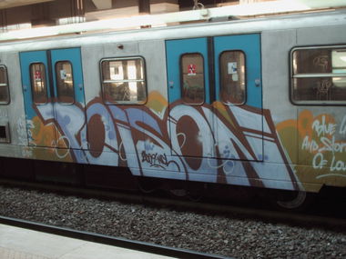Graffiti Train in ROME - Photo by COLLECTOR - Rome, Italy, Poison (2009)