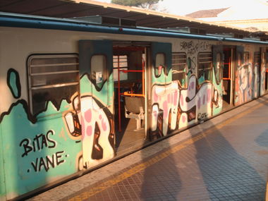 Graffiti Train in ROME - Photo by COLLECTOR - Rome, Italy, Bitas