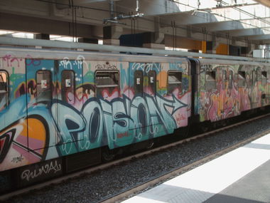 Graffiti Train in Rome - Photo by COLLECTOR - Poison, Rome, Italy (2011)