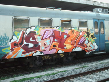 Graffiti Train in Rome - Photo by COLLECTOR - Splash, Rome, Italy (2011)