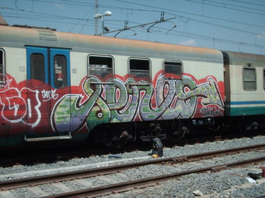 Graffiti Train in Rome - Photo by COLLECTOR - Rome, Italy (2012)