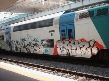 Graffiti Train in Rome - Photo by COLLECTOR - Kits, Bayz, Rome