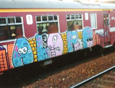 Graffiti Train in Brussel - Photo by COLLECTOR - Alorf, Brussel, Bruxelles (2009)