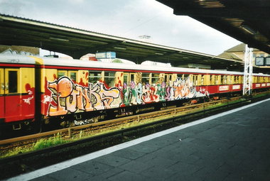 Graffiti Train in Berlin - Photo by COLLECTOR - Punks, Weyna, Booze (2003)
