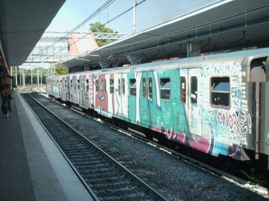 Graffiti Train in Rome - Photo by COLLECTOR - Rome, Italy (2012)