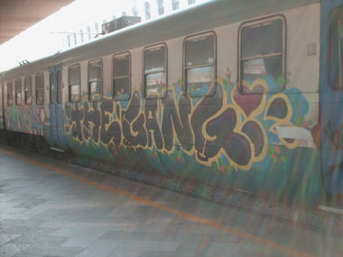 Graffiti Train in Rome - Photo by COLLECTOR - THE, Rome, Italy