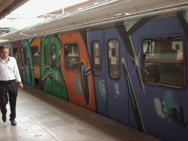 Graffiti Train in Rome - Photo by COLLECTOR - Poison, Rome, Italy (2010)
