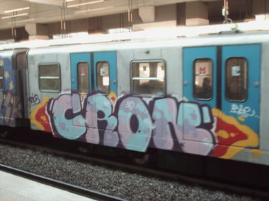 Graffiti Train in ROME - Photo by COLLECTOR - Rome, Italy, Cron (2010)