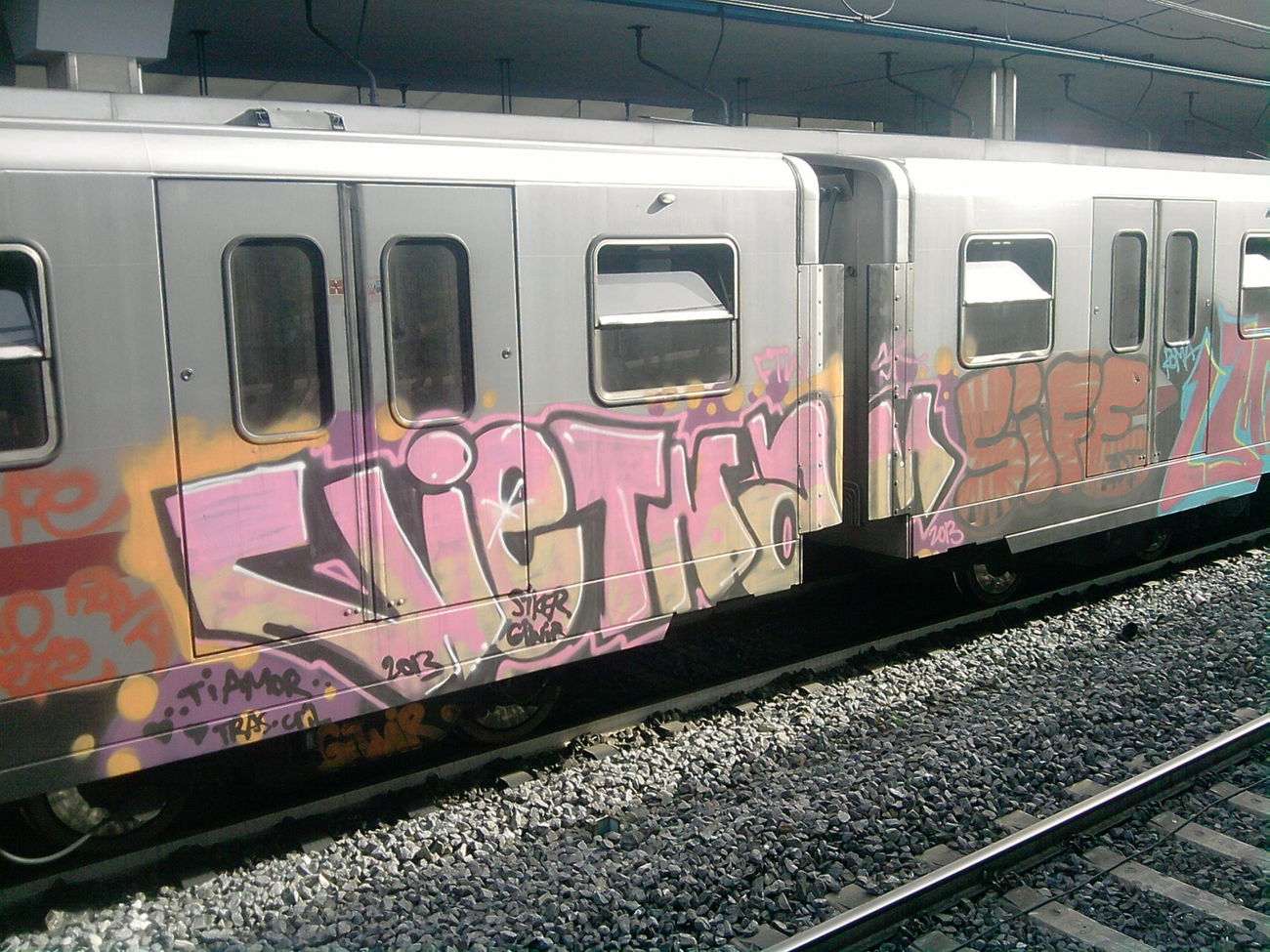 Graffiti Train in Rome - Photo by COLLECTOR - Vietnam, Sife, Rome (2013)