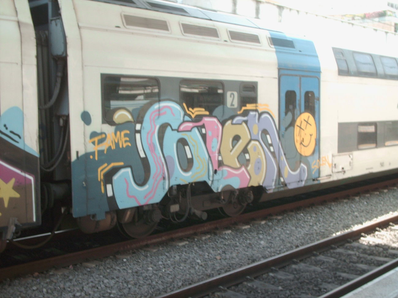 Graffiti Train in Rome - Photo by COLLECTOR - Solen, Fame, Rome (2010)