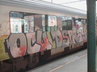 Graffiti Train in Gent - Photo by COLLECTOR - OCU, DSP, DSPRAY (2012)