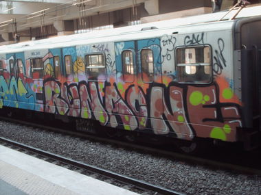 Graffiti Train in ROME - Photo by COLLECTOR - Rome, Italy, Runa