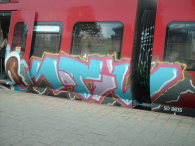 Graffiti Train in Copenhagen - Photo by COLLECTOR - Motiv, Copenhagen, Denmark (2011)