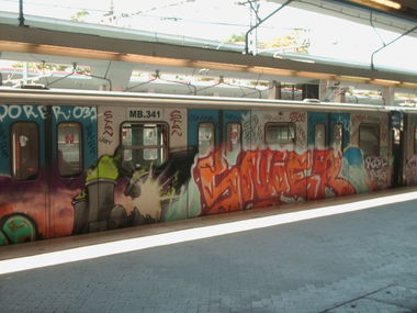 Graffiti Train in Rome - Photo by COLLECTOR - Snier, Rome, Italy (2012)