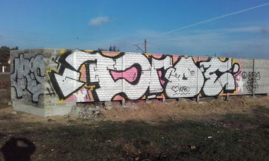 Graffiti Bombing - Photo by CRIME22 - CRIS, DROE, ALQ