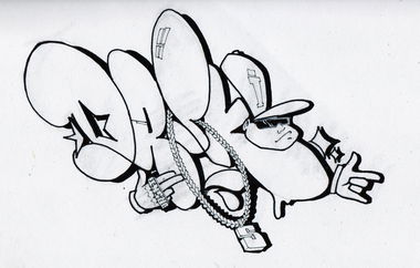 Graffiti Sketch - Photo by CSD_ONE - flop, throw, up (2014)