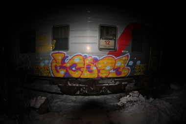 Graffiti Train in Ledmozero - Photo by CTO73 (2012)