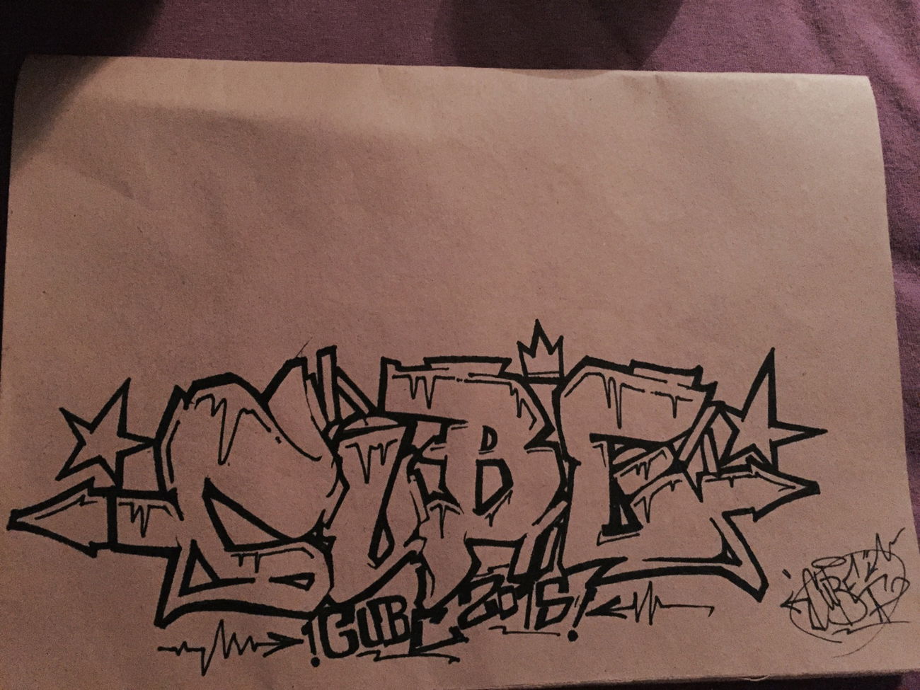 Graffiti Sketch - Photo by CUBEONEAKW
