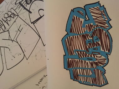 Graffiti Sketch - Photo by CUBEONEAKW