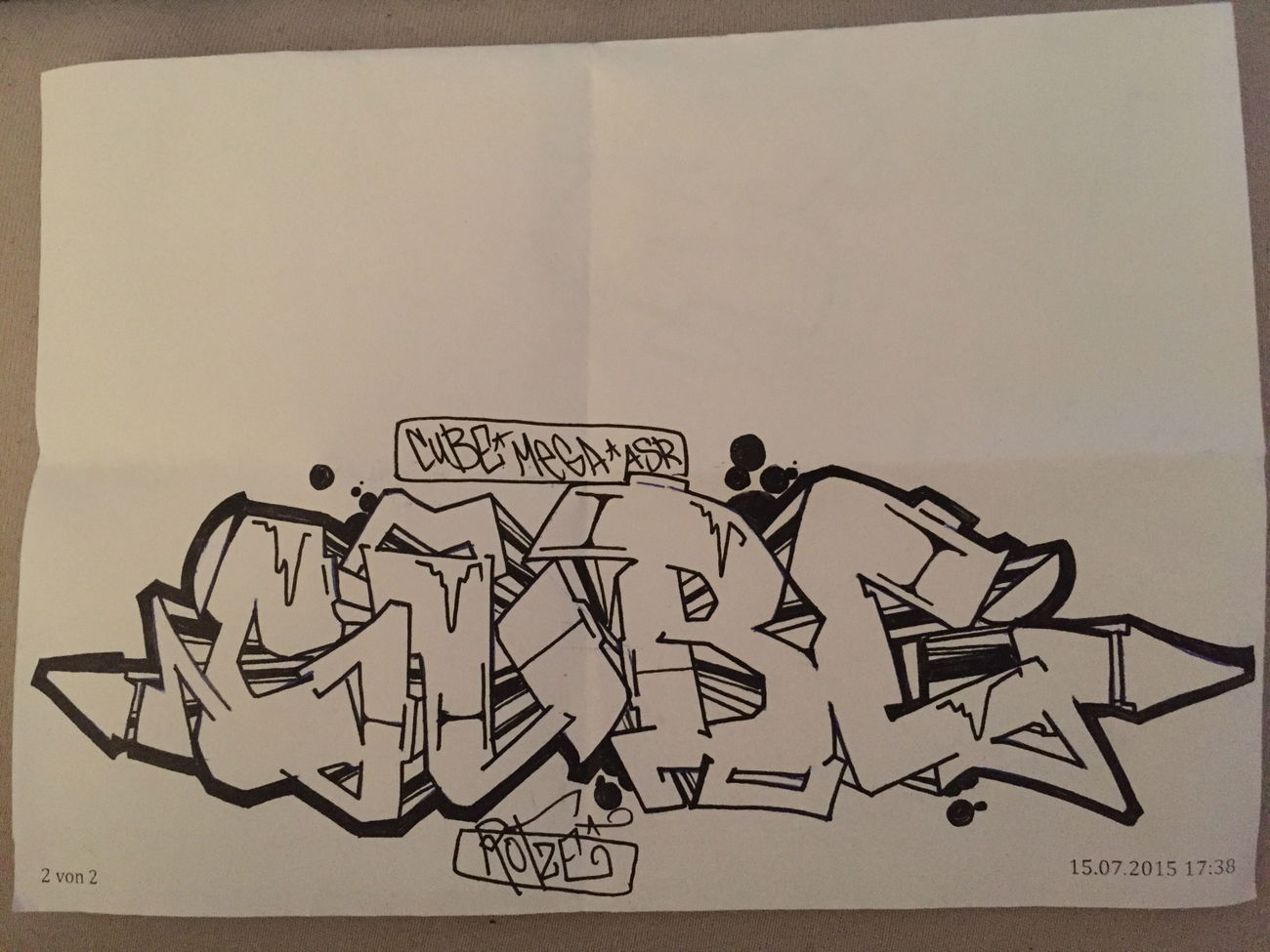 Graffiti Sketch - Photo by CUBEONEAKW (2015)