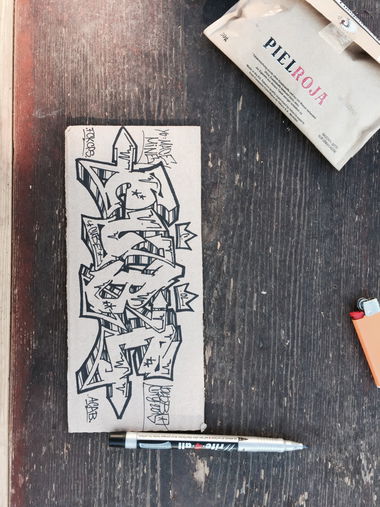 Graffiti Sketch - Photo by CUBEONEAKW