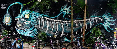 Graffiti Wall in Berlin - Photo by CUKE - cuke, cukeone, johnreaktor (2013)